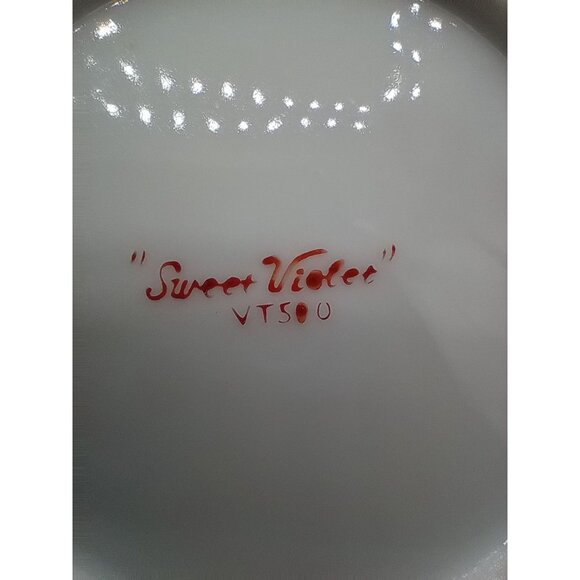 Bowl Norcrest Sweet Violet Floral Lustre Background 1970s VT500 7 Inch Vintage - Picture 13 of 16